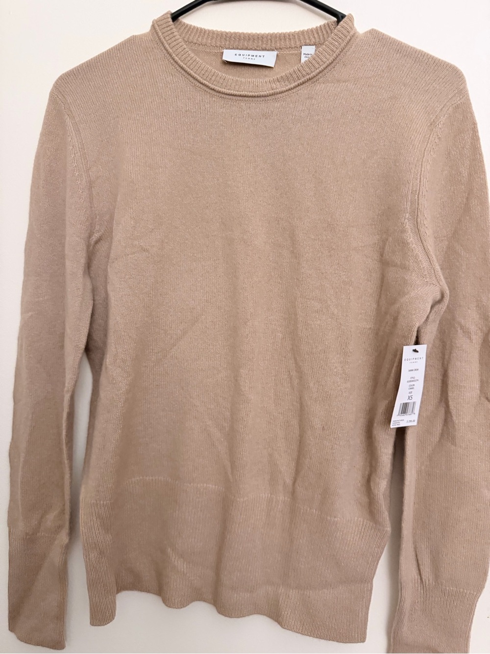 Equipment Men's Crewneck Sweater in Light Beige